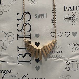 NWT Bancroft Gold Necklace with Bars